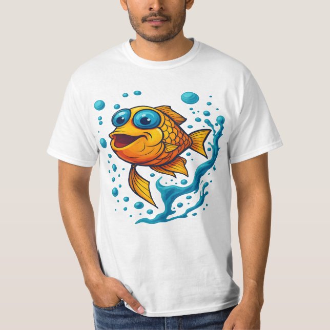 Camiseta peixe com olhos grandes (Frente)