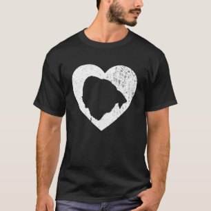 Camiseta Peixe Coração Branco Vintage Animal Dia dos Namora