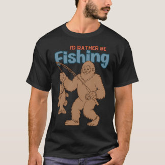 Camiseta Peixe da Bandeira Americana Engraçado Pescador Ban