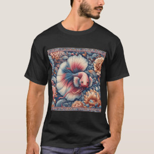 Camiseta Peixe de combate Betta tropical colorido um bom an