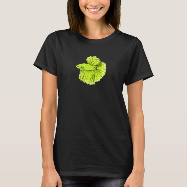 Camiseta Peixe de combate siamês I Betta Splendens Fish Aqu (Frente)