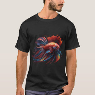 Camiseta peixe de combate siamês, peixe bonito