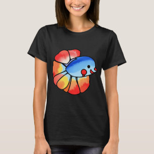 Camiseta peixe de desenho animado