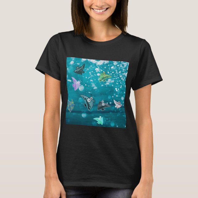 Camiseta Peixe de Desenho Animado (Frente)