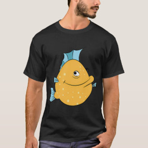 Camiseta Peixe de desenho animado impresso