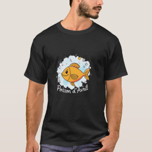 Camiseta Peixe de desenho animado Poisson d'Avril