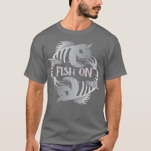 Camiseta Peixe De Esqueleto Louco Com Gráfico