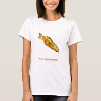 Camiseta peixe de madeira