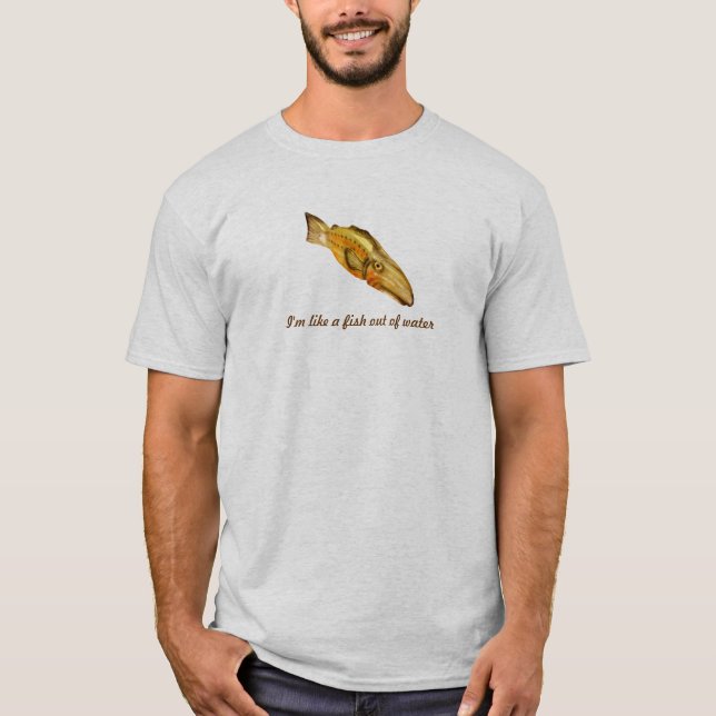 Camiseta peixe de madeira (Frente)