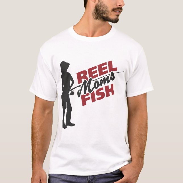 Camiseta Peixe de Mães da Reel - A mais recente Angler da M (Frente)