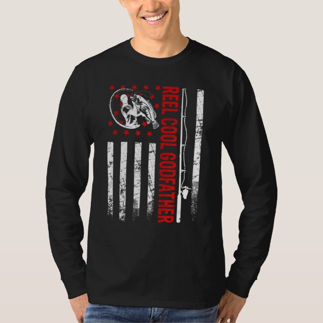 Camiseta Peixe de pesca dia de os pais Legal padrinho ameri (Frente)