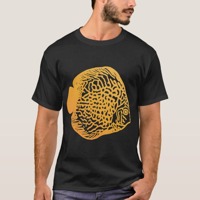 Camiseta Peixe Disco Amarelo (Frente)