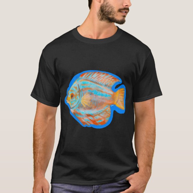Camiseta Peixe Disco de Natal (Frente)