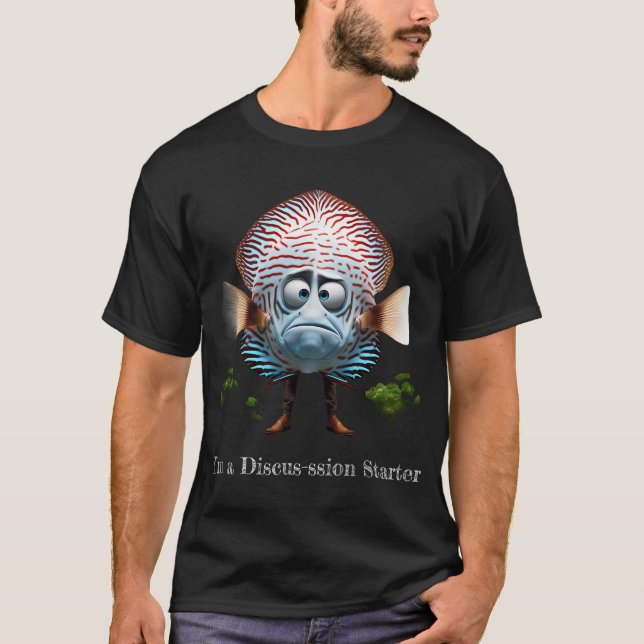 Camiseta Peixe Disco Engraçado (Frente)