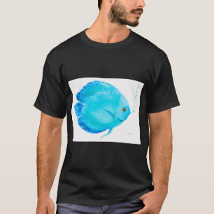 Camiseta Peixe Disco Tropical Turquesa