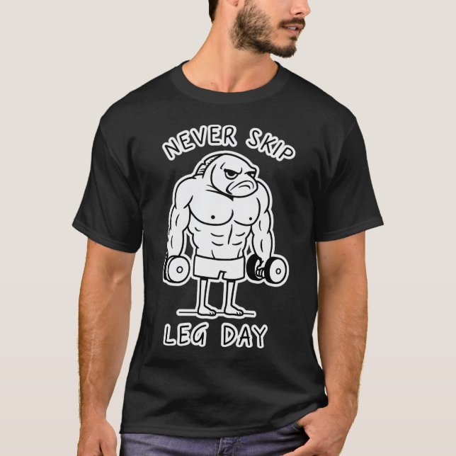Camiseta Peixe do Dia da Perna (Frente)