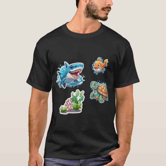Camiseta Peixe do Mar fofo (Frente)