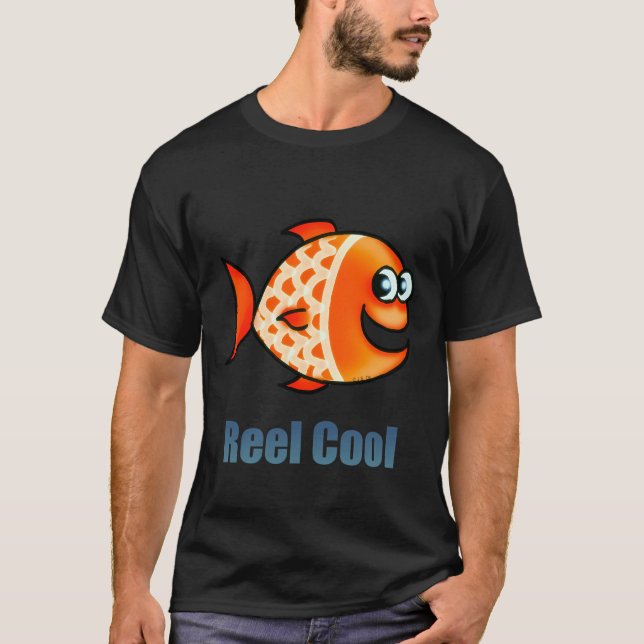Camiseta Peixe do Oceano Fofo com Rosto Engraçado (Frente)