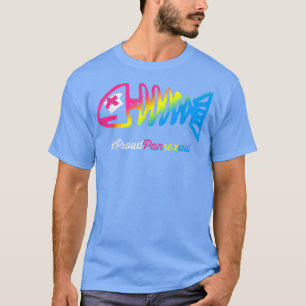 Camiseta Peixe do Orgulho Panseual Esqueleto Engraçado LGBT