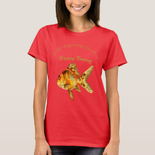 Camiseta Peixe Dourado Âmbar Feliz Nowruz