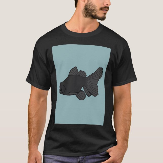Camiseta Peixe Dourado Black Moor (Frente)