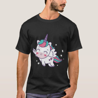Camiseta Peixe dourado com pau de selfie.