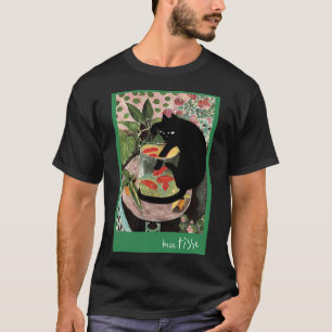 Camiseta peixe dourado e um gato de matisse