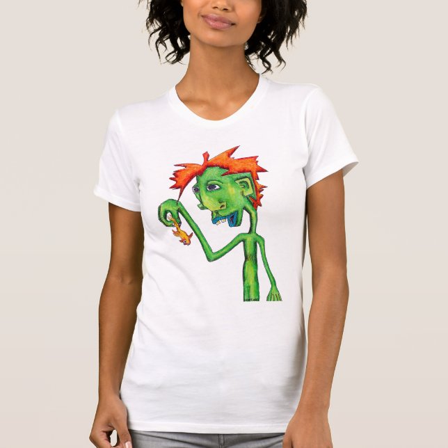 Camiseta Peixe dourado elétrico (Frente)