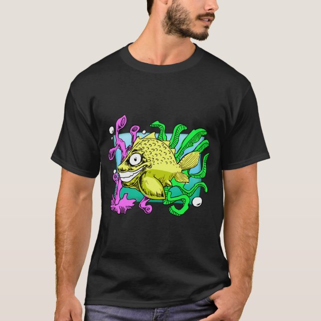 Camiseta Peixe Dourado em Aquário (Frente)