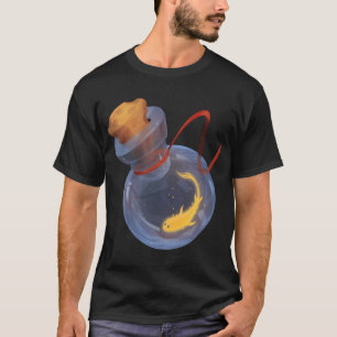 Camiseta Peixe dourado em um frasco de vidro