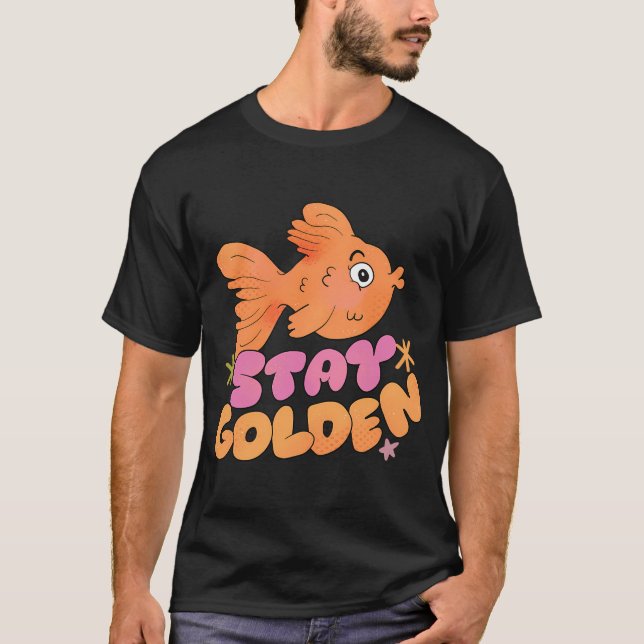 Camiseta Peixe Dourado Fique Dourado (Frente)
