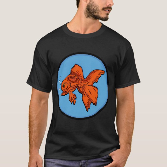 Camiseta Peixe Dourado Laranja (Frente)
