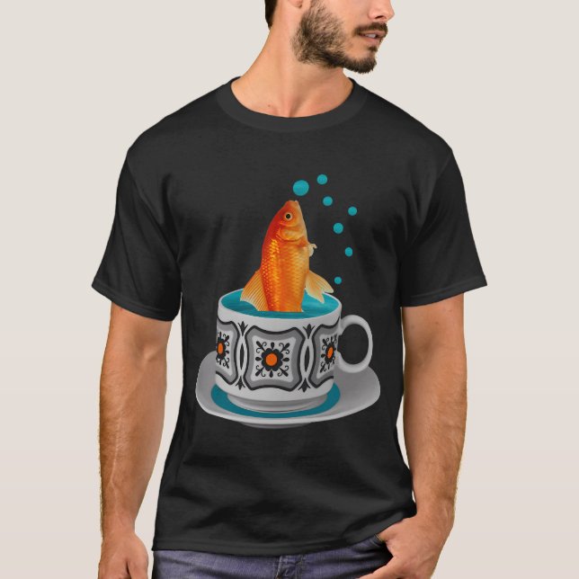 Camiseta Peixe dourado no copo (Frente)