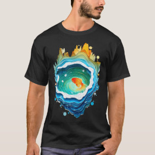 Camiseta Peixe Dourado no pequeno lago