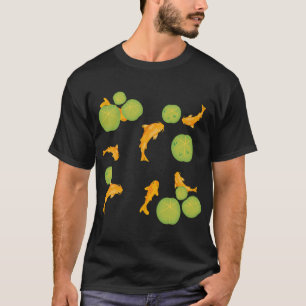CAMISETA PEIXE DOURADO, PADRÃO DE PEIXE DOURADO, LAGO DE PE