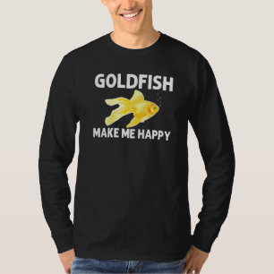 Camiseta Peixe Dourado Para Homens Mulheres Aquário Dourado