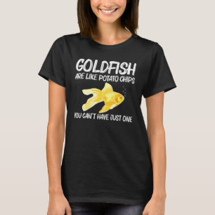 Camiseta Peixe Dourado Para Homens Mulheres Aquário Dourado