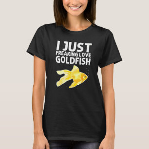 Camiseta Peixe Dourado Para Homens Mulheres Aquário Dourado
