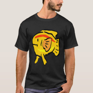Camiseta Peixe Dourado Peixe Artístico Koi Carpa