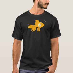 Camiseta Peixe dourado Pesca Pescadores Raglan