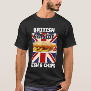 Camiseta Peixe e Batata Frita da Costa Britânica - UK Chip