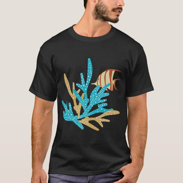 Camiseta peixe e recife (Frente)