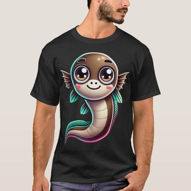 Camiseta Peixe Eelpout Adorável (Frente)