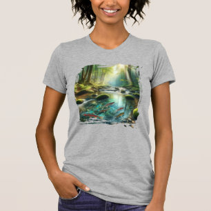 Camiseta Peixe Em Um Riacho