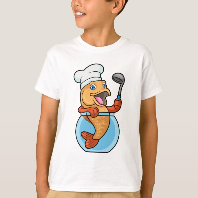 Camiseta Peixe em Vidro Cozinhado com Colher de Sopa (Frente)