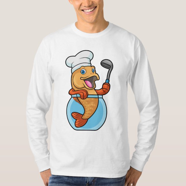 Camiseta Peixe em Vidro Cozinhado com Colher de Sopa (Frente)
