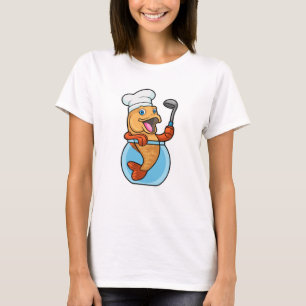 Camiseta Peixe em Vidro Cozinhado com Colher de Sopa