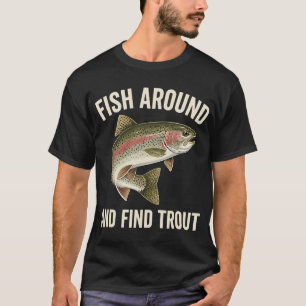 Camiseta Peixe em Volta e Encontre Truta Humor Divertido de