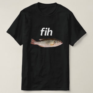 Camiseta Peixe engraçado com ortografia errada Meme Piada H