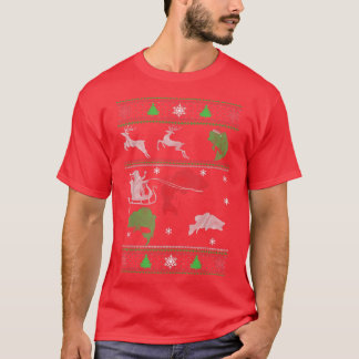 Camiseta Peixe Engraçado Natal Neve Pinheiro Pai De Pesca M